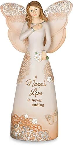Pavilion Gift Company Nana Angel Figurine 15.24 cm (6-Inch) | "A Nana's Love Is Never Ending" Debossed Sentiment thumbnail 1