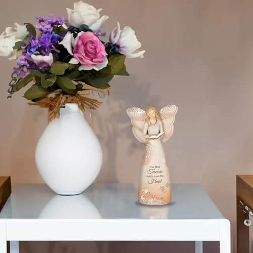 Pavilion Gift Company Floral Angel Figurine 15cm (6") | The Best Teachers Teach from The Heart thumbnail 5