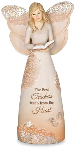 Pavilion Gift Company Floral Angel Figurine 15cm (6") | The Best Teachers Teach from The Heart thumbnail 1