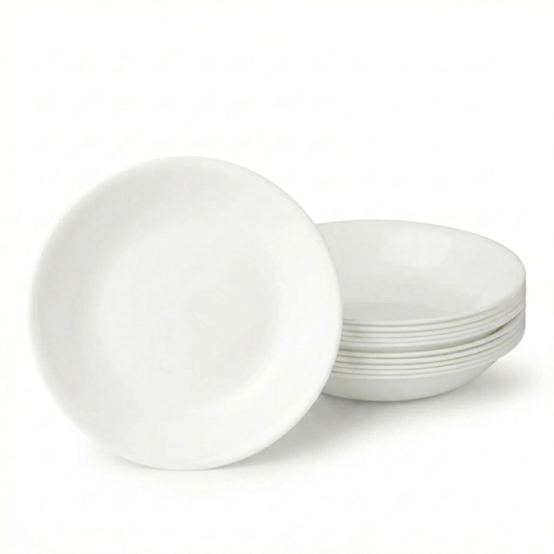 Corelle Vitrelle 6-Piece Winter Frost White Bowl Set 591ml (20-Oz) | Triple Layer Glass, Chip & Break Resistant - main product image