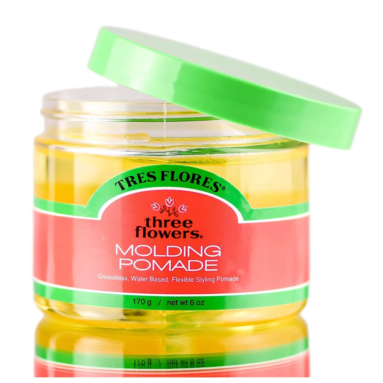 Three Flowers Molding Pomade, 18 oz (54 ml) | Water-Based, Non-Greasy, Classic Fragrance — Pack of 6