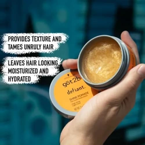 Got2B Defiant Shine Pomade 2 Ounce (Pack of 6) | High Shine, Light Hold for Controlled Styles thumbnail 4
