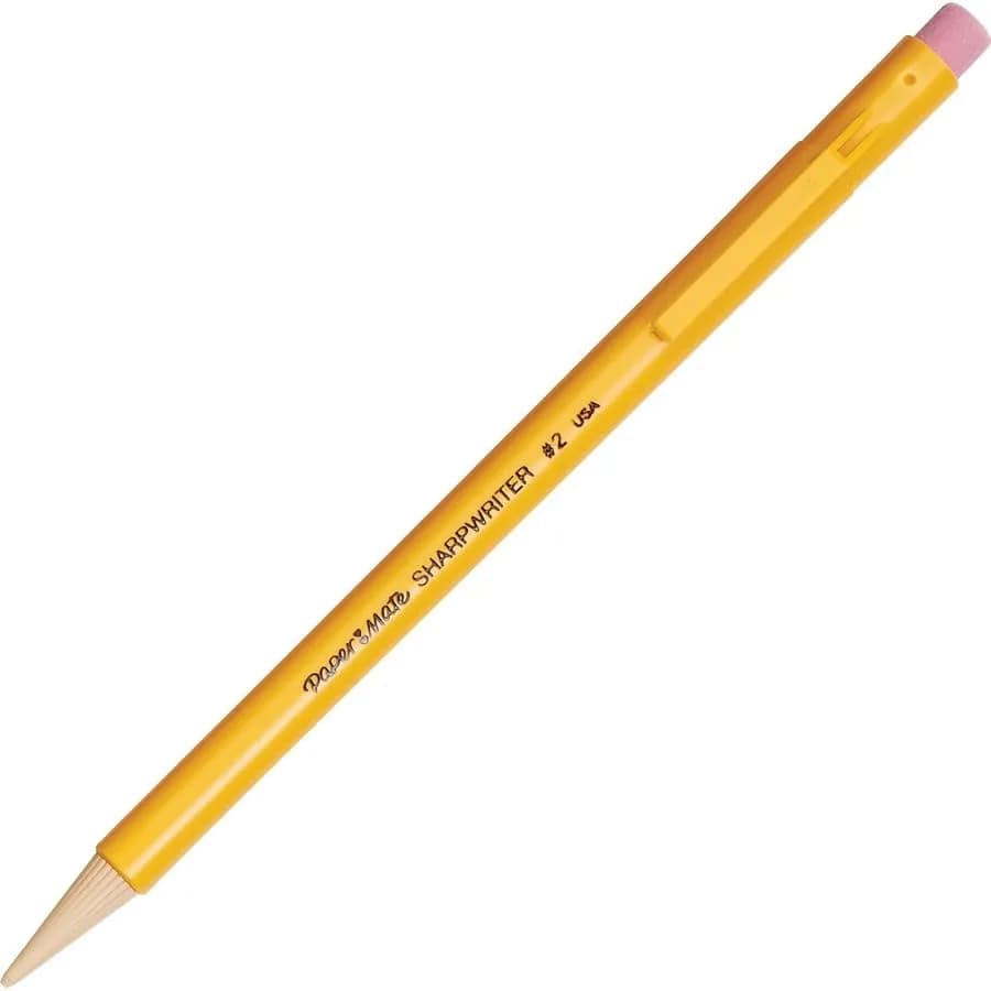 Paper Mate SharpWriter Mechanical Pencils Yellow | 0.7 mm #2 Lead, 36 Count | Shock-Absorbing Tip - view 4