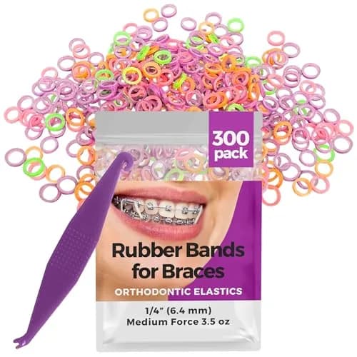 Prairie Horse Supply Orthodontic Rubber Bands for Braces, 1/4in Medium, 300 Pack | Versatile & Durable thumbnail 1