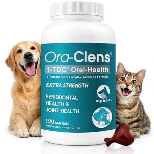 Ora-Clens 1-TDC Periodontal Supplement ES for Dog & Cat | Supports Oral, Hip & Joint Health, Skin & Coat, 120 Capsules thumbnail 1