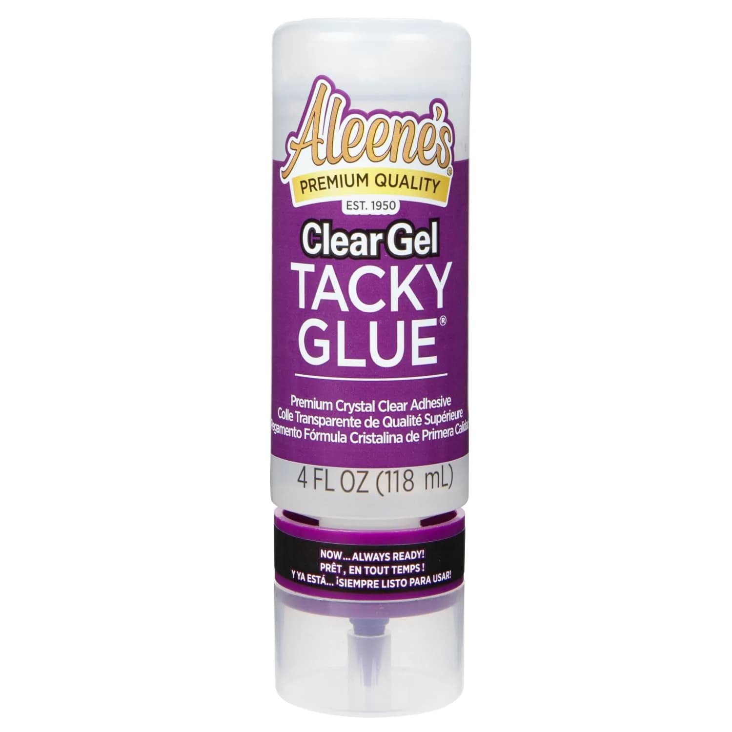 Aleene's Clear Gel Tacky Glue for Crafts | Always Ready, 4 fl oz, Crystal Clear, Non-Toxic — Always Ready Clear
