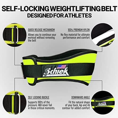 Schiek Sports Model 2004 Nylon 4 3/4" Weight Lifting Belt | Support & Comfort for Powerlifting thumbnail 6