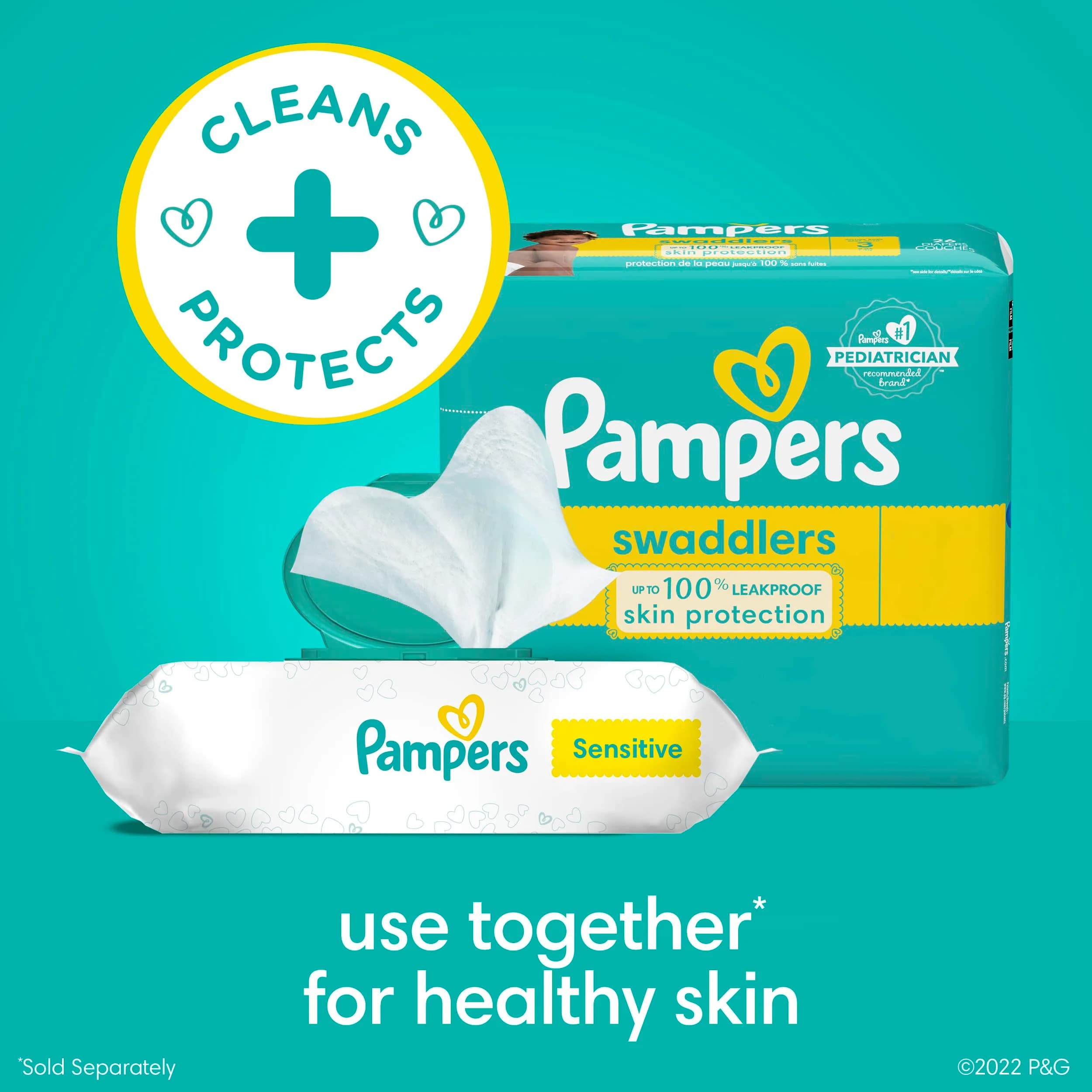 Pampers Sensitive Baby Wipes 392 Count | Hypoallergenic & Fragrance-Free for Newborns - view 7