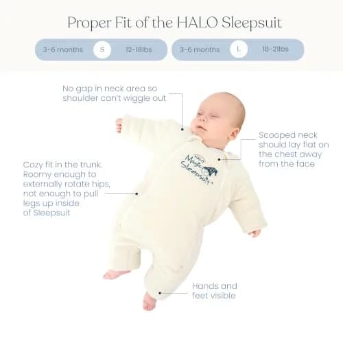 Magic Sleepsuit 100% Cotton Large 18-21 lbs Pink | Cozy Sleep Transition Solution thumbnail 7