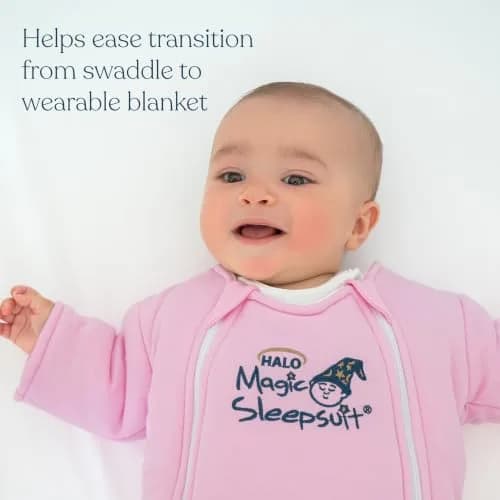 Magic Sleepsuit 100% Cotton Large 18-21 lbs Pink | Cozy Sleep Transition Solution thumbnail 2