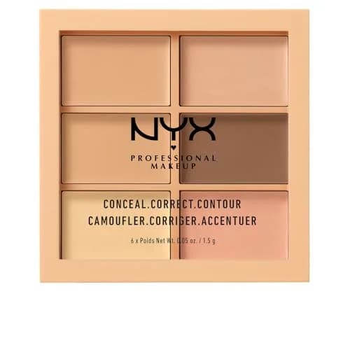 NYX PROFESSIONAL MAKEUP Conceal Correct Contour Palette - Light | 6 Shades for All Skin Tones thumbnail 1