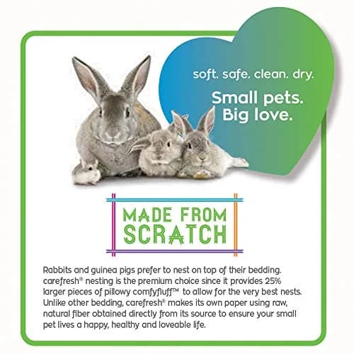 Carefresh White Nesting Small Pet Bedding 50L | Ultra-Absorbent & Dust-Free for Guinea Pigs & Rabbits thumbnail 5