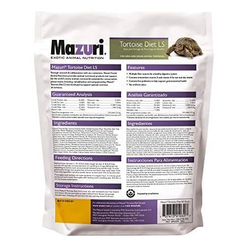 Mazuri Low Starch Tortoise Diet 340 g (12 oz) | High Fiber, Probiotic Formula for Arid Tortoises thumbnail 2