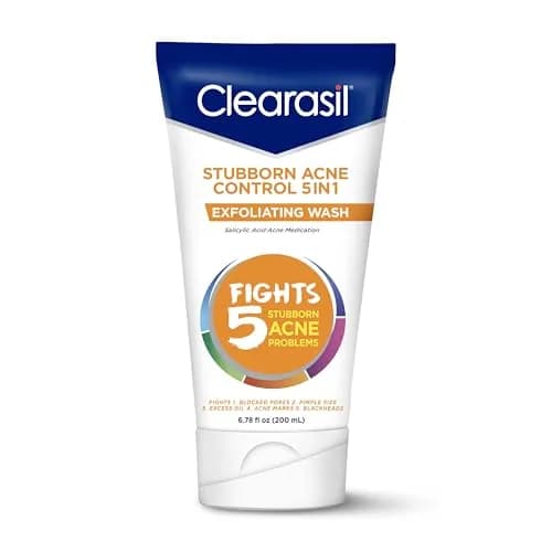 Clearasil Stubborn Acne Control 5in1 Exfoliating Wash 200ml (6.78 Fl Oz) | Max Strength Salicylic Acid Acne Treatment thumbnail 1