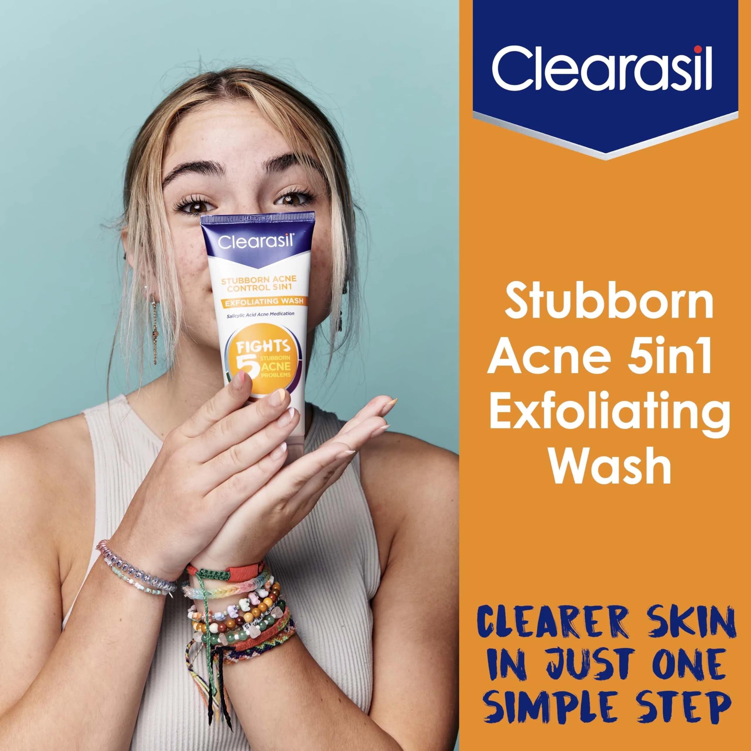 Clearasil Stubborn Acne Control 5in1 Exfoliating Wash 200ml (6.78 Fl Oz) | Max Strength Salicylic Acid Acne Treatment - view 5
