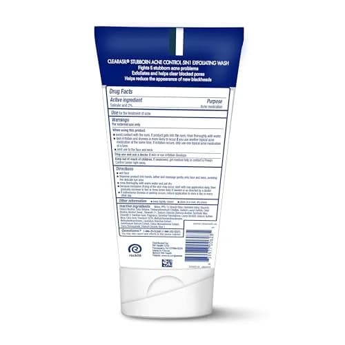 Clearasil Stubborn Acne Control 5in1 Exfoliating Wash 200ml (6.78 Fl Oz) | Max Strength Salicylic Acid Acne Treatment thumbnail 9