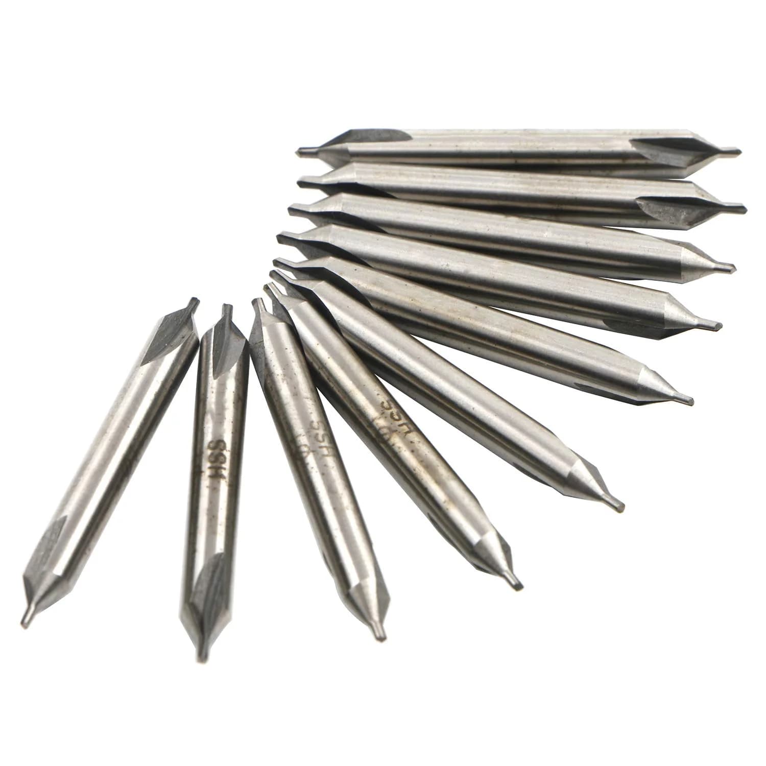 JIUWU Center Drill Bits, HSS Countersinks 60° Angle, Pack of 10 | Precise, Self-Centering for Woodworking — 1.0mm * 4mm