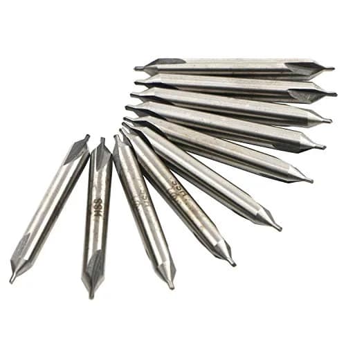 JIUWU Center Drill Bits, HSS Countersinks 60° Angle, Pack of 10 | Precise, Self-Centering for Woodworking thumbnail 1