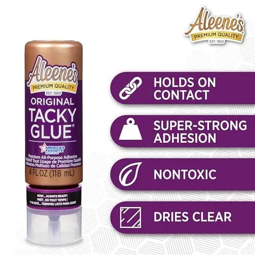 Aleene's Original Tacky Glue 4 fl oz | Versatile, Dries Clear, No-Cut Tip thumbnail 3