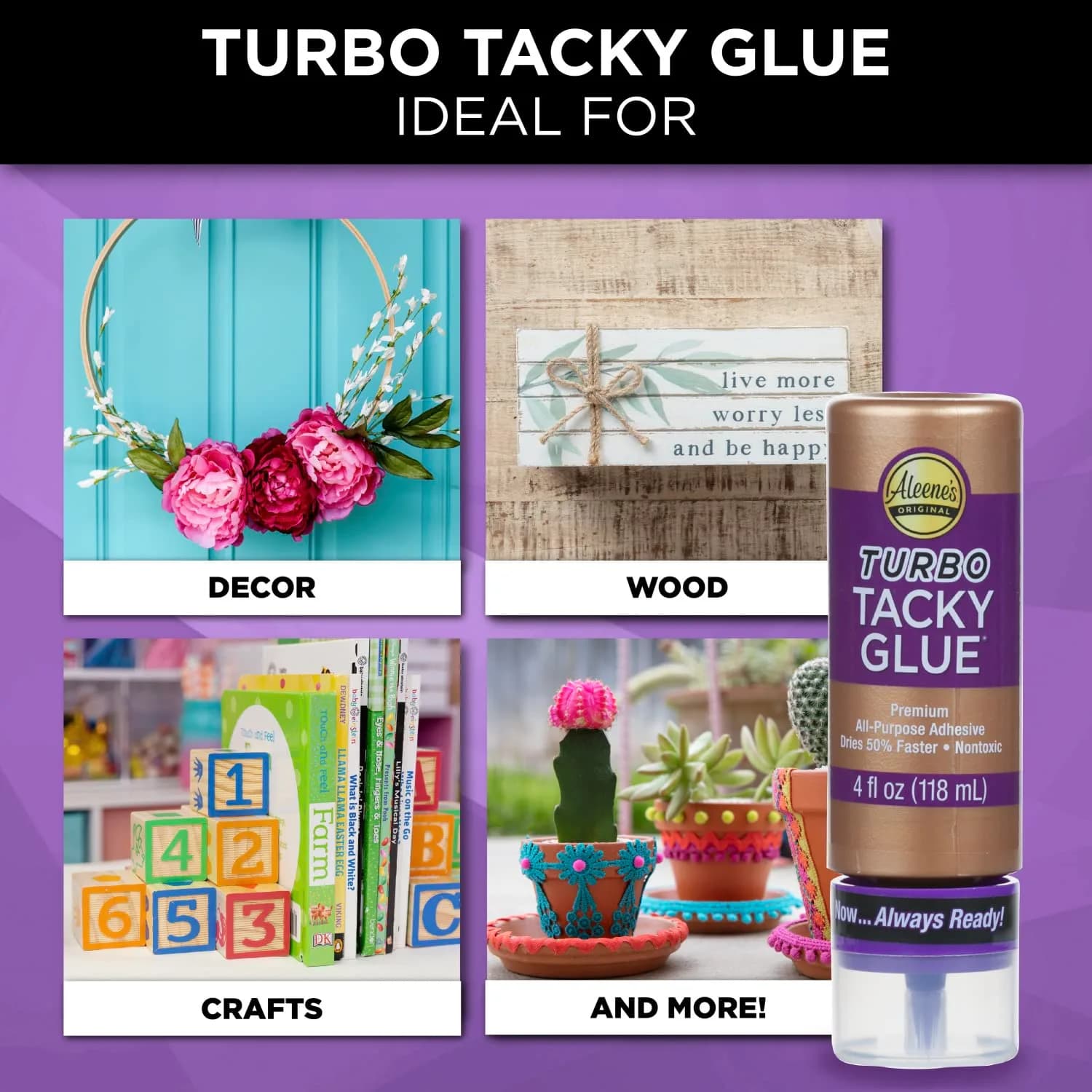 Aleene's Turbo Tacky Glue 118ml (4 fl oz) | Fast-Drying Craft Adhesive - view 5