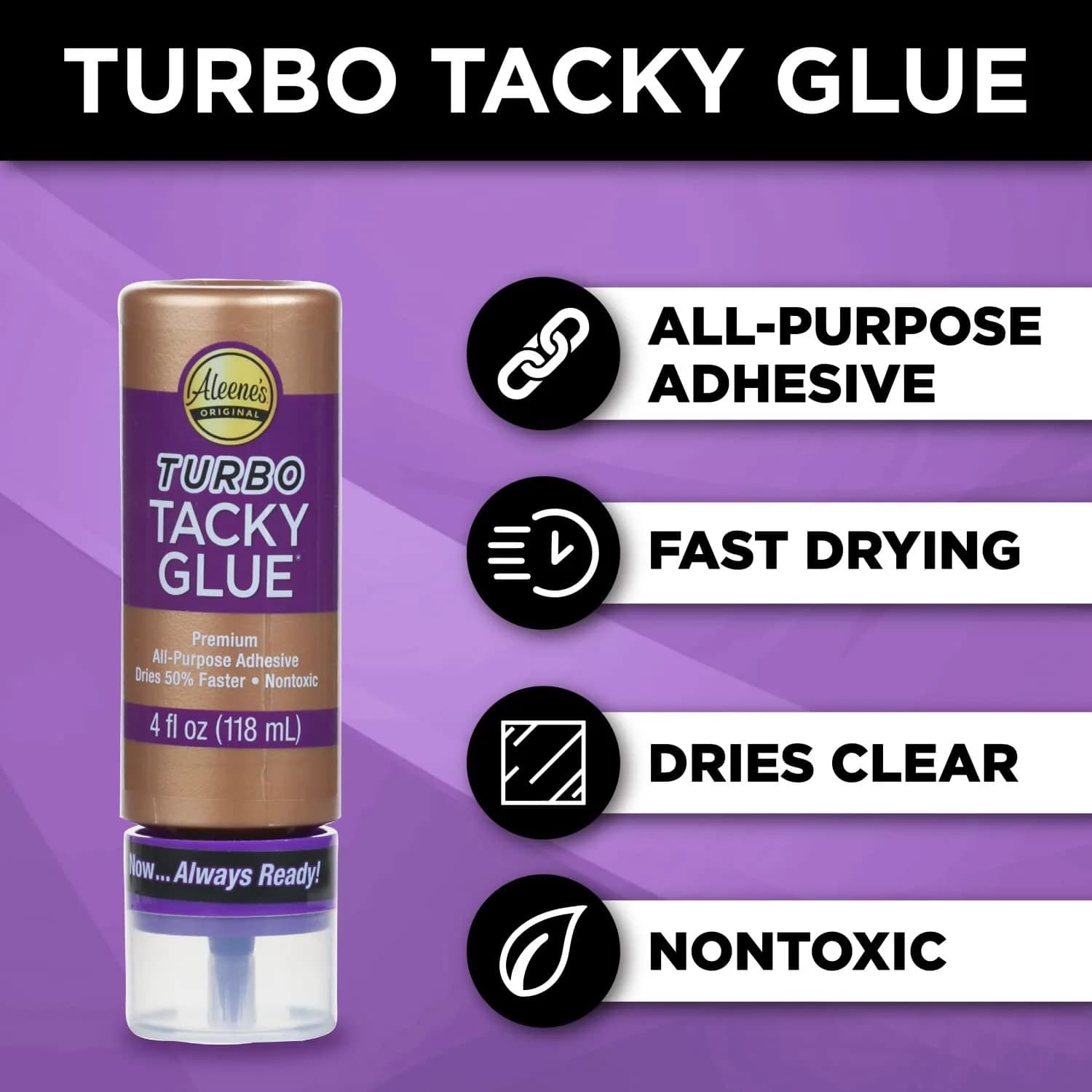 Aleene's Turbo Tacky Glue 118ml (4 fl oz) | Fast-Drying Craft Adhesive - view 2