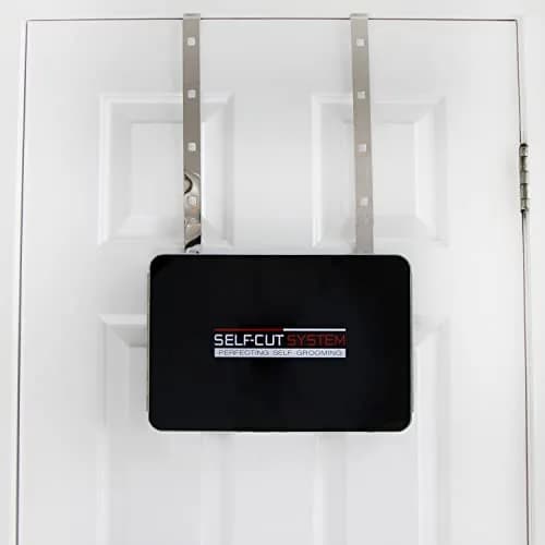 Self-Cut System 3 Way Mirror Black Lambo Portable Trifold Mirror 14"L x 9.5"W | 360° Grooming Control thumbnail 4