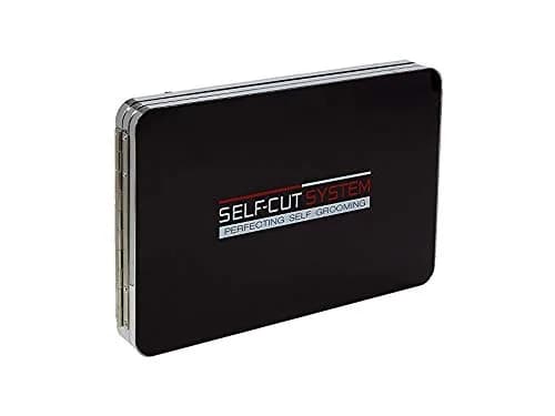 Self-Cut System 3 Way Mirror Black Lambo Portable Trifold Mirror 14"L x 9.5"W | 360° Grooming Control thumbnail 6