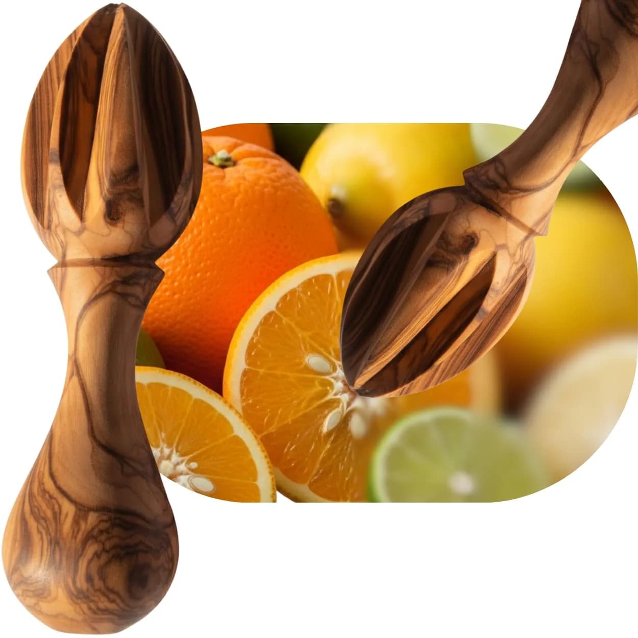 Holy Land Market Olive Wood Lemon Juicer/Citrus Reamer - Handcrafted from Bethlehem, 5.5 in