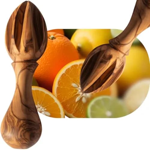 Holy Land Market Olive Wood Lemon Juicer/Citrus Reamer - Handcrafted from Bethlehem, 5.5 in thumbnail 1