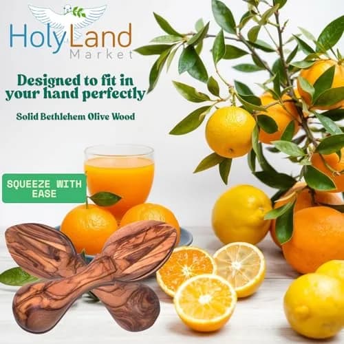 Holy Land Market Olive Wood Lemon Juicer/Citrus Reamer - Handcrafted from Bethlehem, 5.5 in thumbnail 3