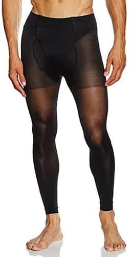 GLAMORY Thermoman100 Thermal Footless Tights Black Medium | Insulating Microfiber for Men thumbnail 1