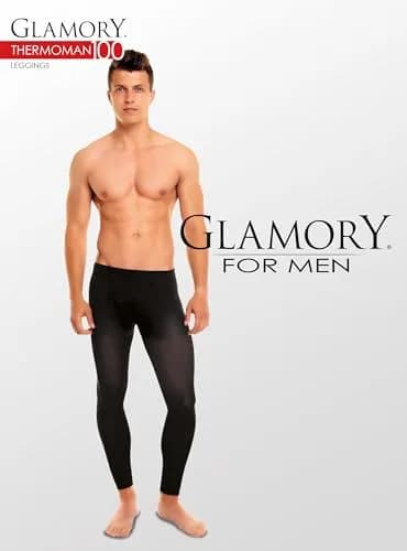 GLAMORY Thermoman100 Thermal Footless Tights Black Medium | Insulating Microfiber for Men thumbnail 3