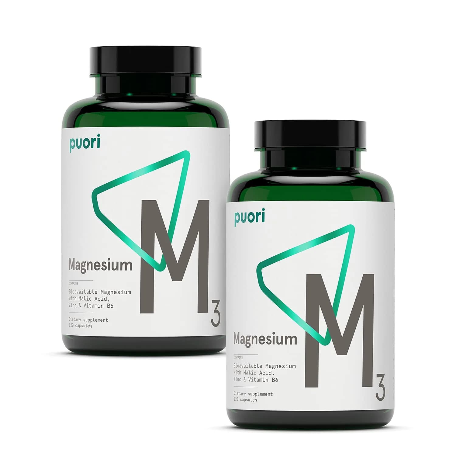 Puori M3 Magnesium Complex Supplement for Men & Women - 240 Vegan Capsules | Supports Energy & Muscle Function — Capsule