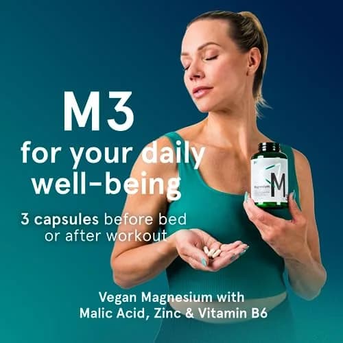Puori M3 Magnesium Complex Supplement for Men & Women - 240 Vegan Capsules | Supports Energy & Muscle Function thumbnail 7