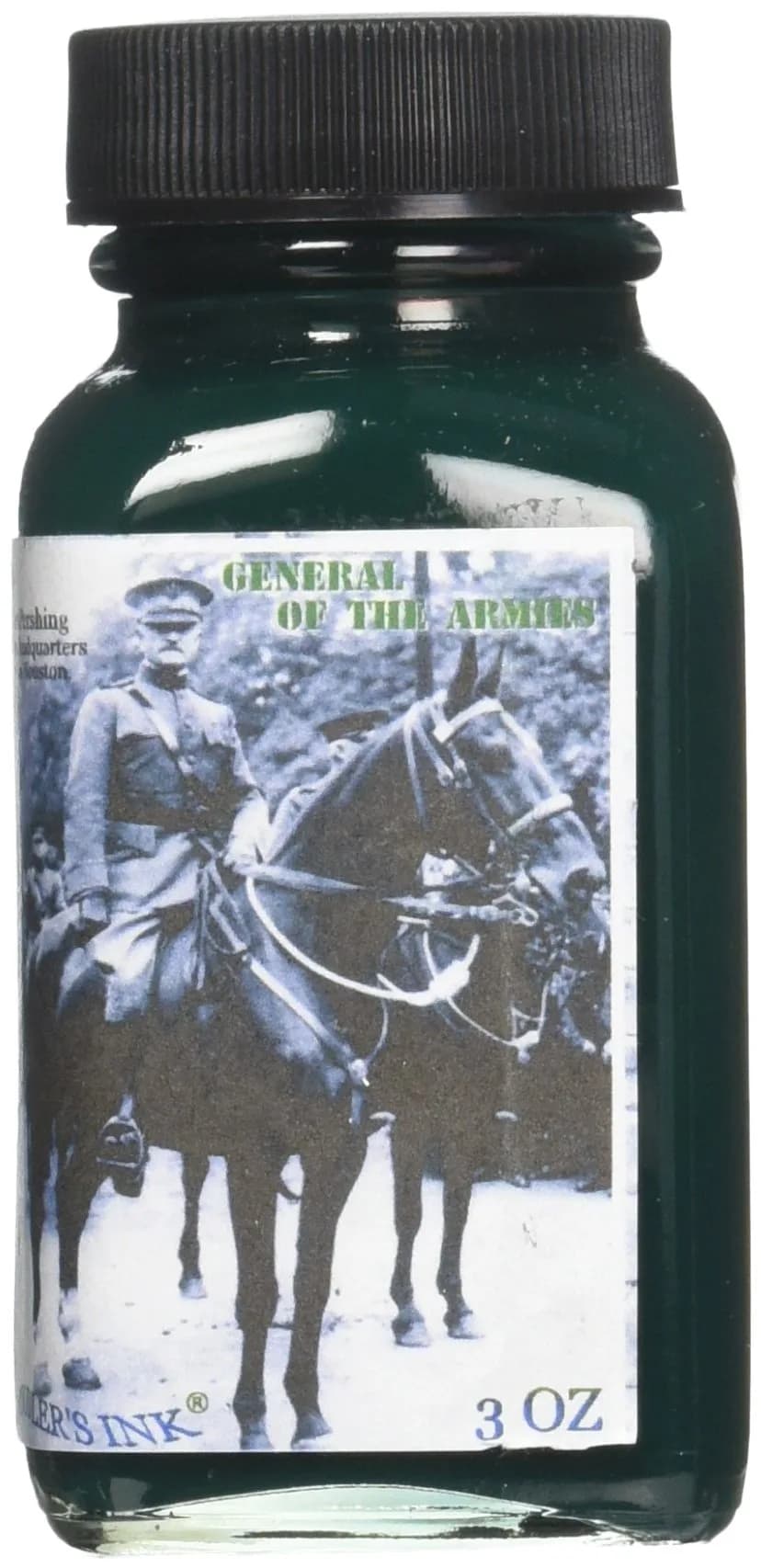 Noodler's Ink General of the Armies Fountain Pen Bottled Ink 88ml (3 oz) | Fades from Green to Calvary Blue - main product image