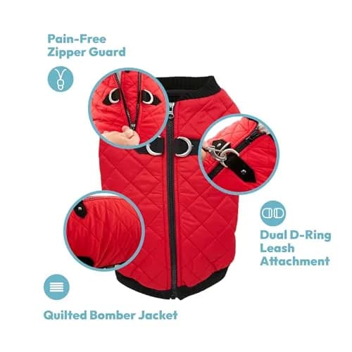 Gooby Fashion Vest Dog Jacket, Red, X-Small | Water-Resistant & Expandable for Small Dogs thumbnail 4