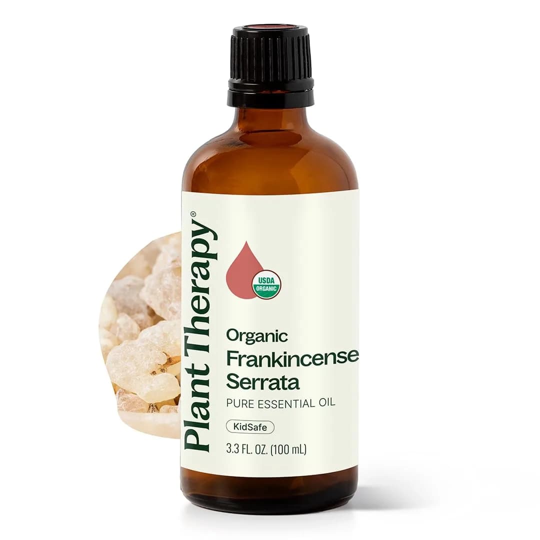 Plant Therapy Organic Frankincense Serrata Essential Oil 100 mL (3.3 Fl Oz) | USDA Certified Organic, Pure & Undiluted - main product image
