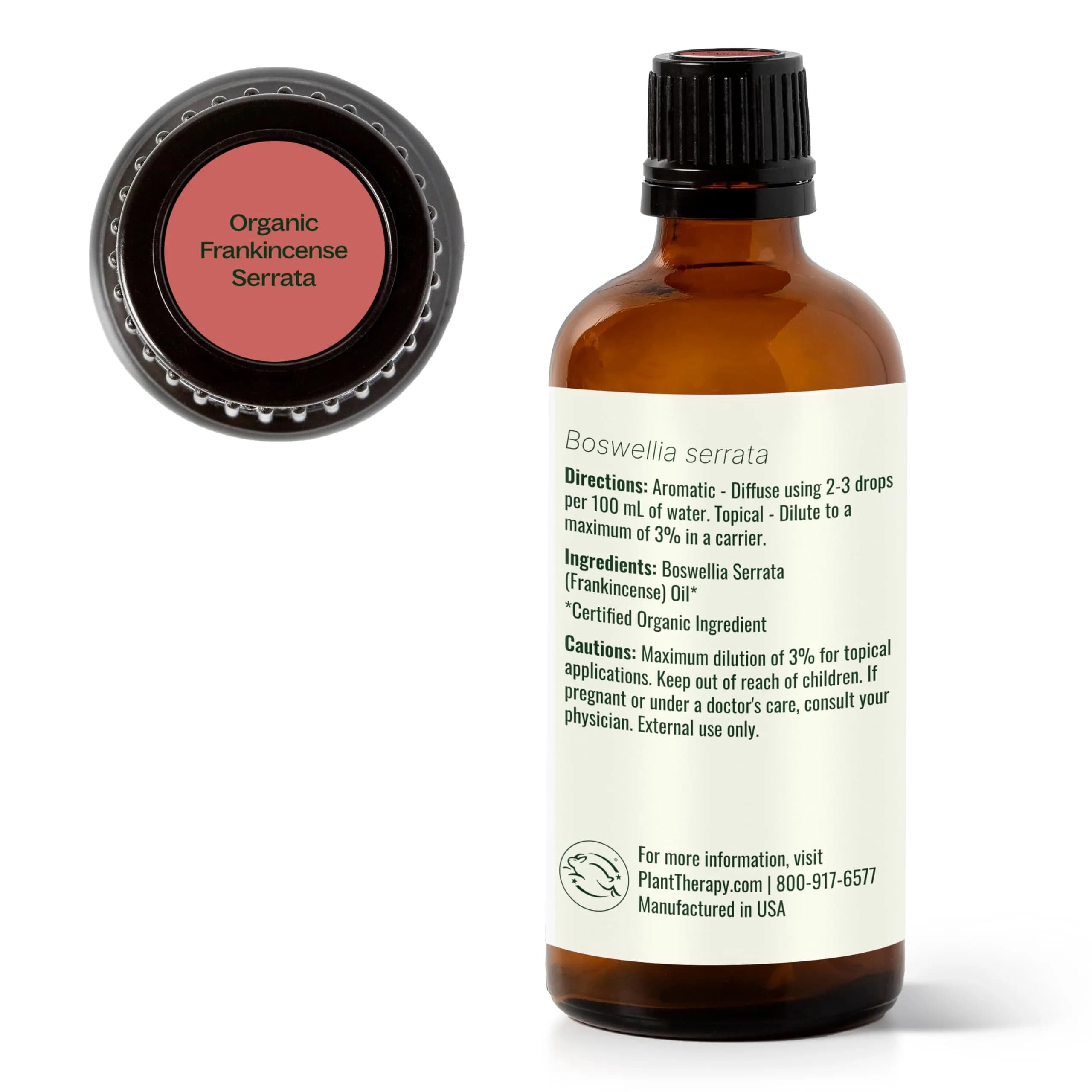Plant Therapy Organic Frankincense Serrata Essential Oil 100 mL (3.3 Fl Oz) | USDA Certified Organic, Pure & Undiluted - view 9