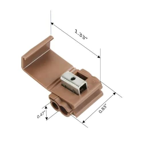 3M Scotchlok Electrical IDC Connector 567-POUCH, Brown, Bag of 100 | 600V Rated for Building Wire thumbnail 2