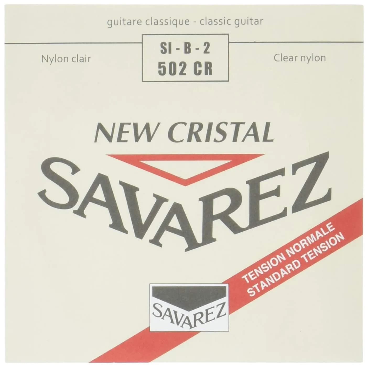 Savarez Classical Guitar Strings Cristal 502CR .0327" | Clear Nylon, Normal Tension, Single String — Red