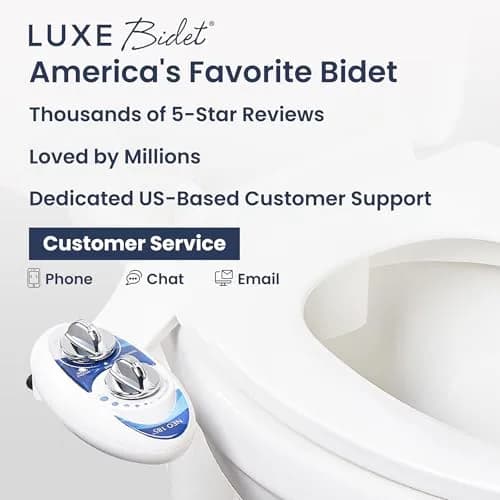LUXE Bidet NEO 185 Bidet Attachment for Toilet Seat, Blue | Self-Cleaning Dual Nozzle, Adjustable Water Pressure thumbnail 7