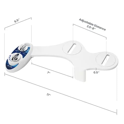 LUXE Bidet NEO 185 Bidet Attachment for Toilet Seat, Blue | Self-Cleaning Dual Nozzle, Adjustable Water Pressure thumbnail 9