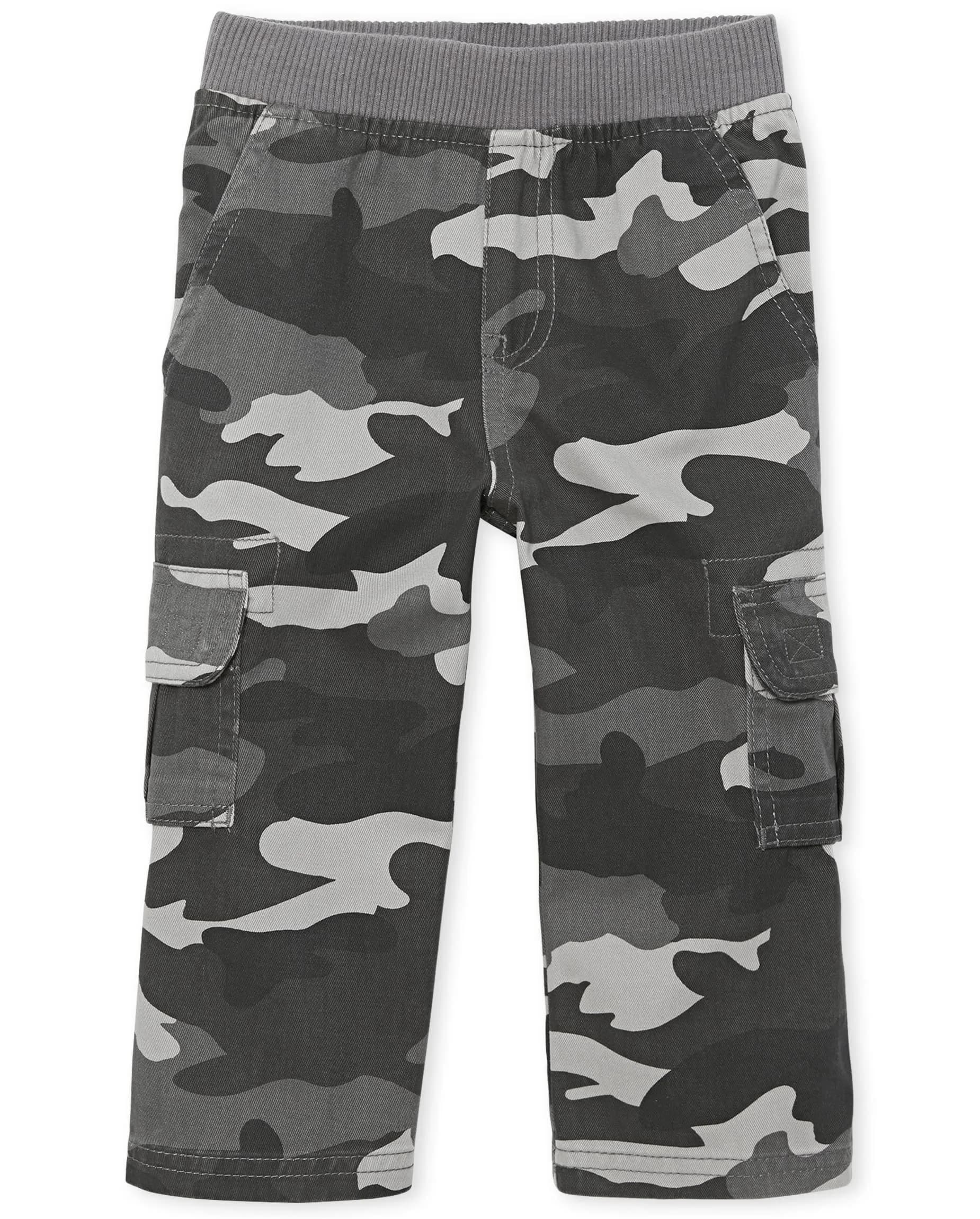 The Children's Place Baby Boys Cargo Pants Steamboat 4T | Durable Cotton Twill, Easy Pull-On Fit