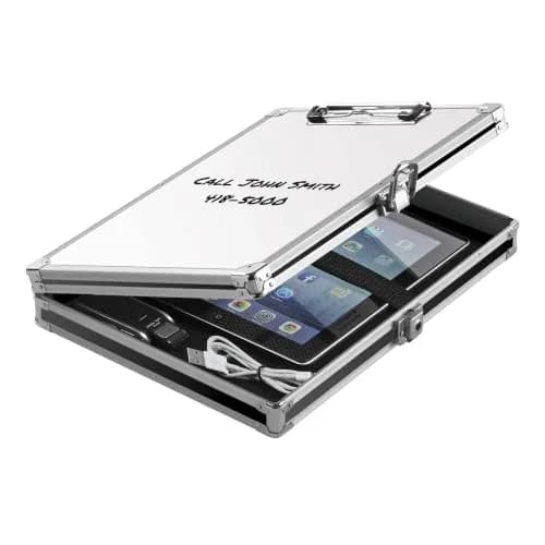 Vaultz Locking Storage Clipboard with Key Lock, Black | Secure Office & Field Organizer thumbnail 1