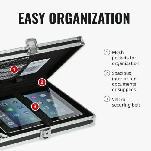 Vaultz Locking Storage Clipboard with Key Lock, Black | Secure Office & Field Organizer thumbnail 7