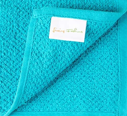 Living Fashions Washcloths Set of 8 | Popcorn Weave, 12"x12" | Absorbent 100% Ring Spun Cotton thumbnail 5