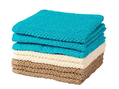 Living Fashions Washcloths Set of 8 | Popcorn Weave, 12"x12" | Absorbent 100% Ring Spun Cotton thumbnail 7