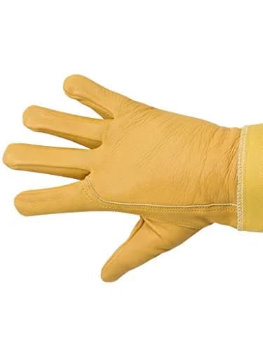 Humble Bee Cowhide Beekeeping Gloves with Reinforced Cuffs | Extra Strength Bee Protection thumbnail 2