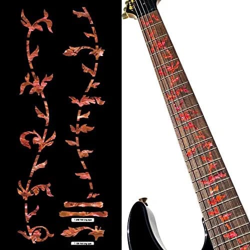 Inlaystickers Tree of Life Fret Markers for Guitars - Abalone Red | Real Inlay Look thumbnail 1