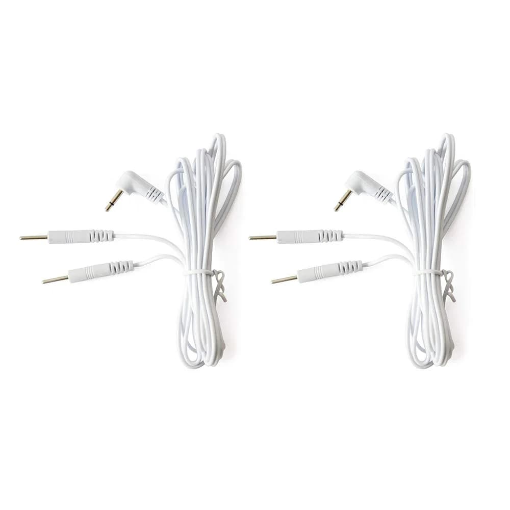 KONMED Tens Unit Cords for Tens/EMS Machine, 2.5mm, 2 pins, 60'' | Durable Electrotherapy Lead Wires